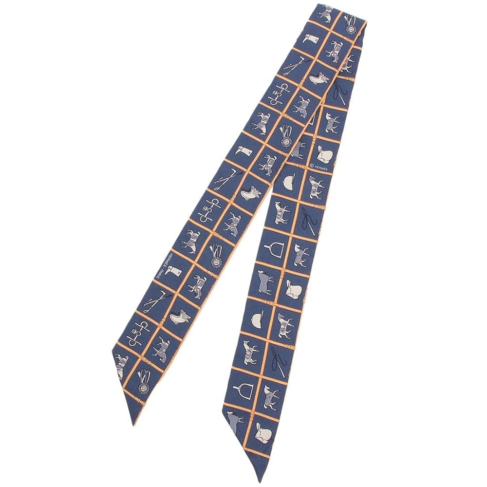HERMES ツイリー　スカーフ　青系マルチカラー 楽天市場】【新品】 エルメス ツイリー 自由に シルク マルチ